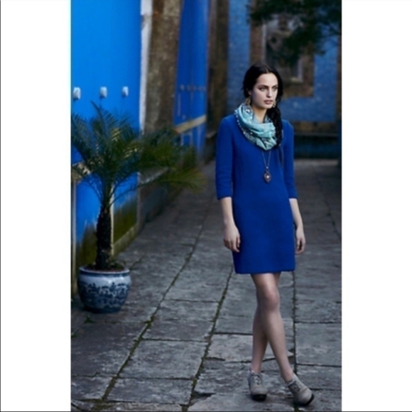 Ganni Anthropologie Louisa Shift Dress Textured Stretch - Picture 1 of 7